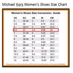 mk loafers size chart.